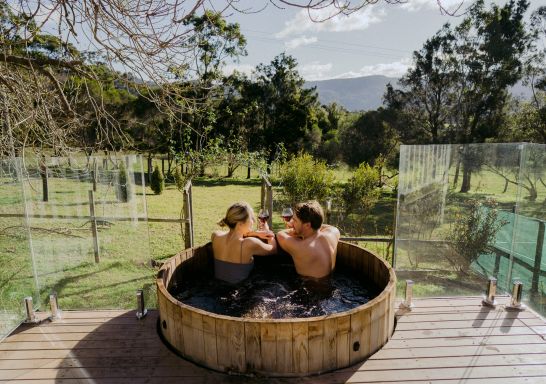 Relax in the Plunge Pool at Jamberoo Valley Farm Stay and Cottages in Jamberoo